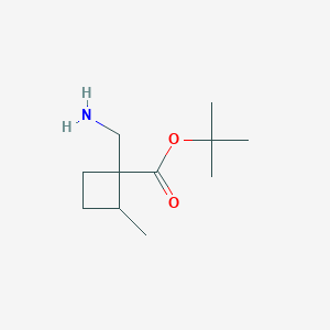 molecular formula C11H21NO2 B2688134 Tert-butyl 1-(aminomethyl)-2-methylcyclobutane-1-carboxylate CAS No. 2248395-82-4