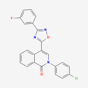 2-(4-chlorophenyl)-4-[3-(3-fluorophenyl)-1,2,4-oxadiazol-5-yl]-1,2-dihydroisoquinolin-1-one