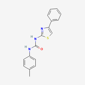 molecular formula C17H15N3OS B2688168 1-(4-Methylphenyl)-3-(4-phenyl-1,3-thiazol-2-yl)urea CAS No. 313403-72-4