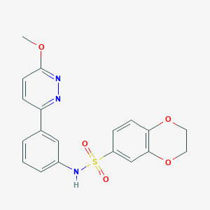 molecular formula C19H17N3O5S B2688180 N-[3-(6-methoxypyridazin-3-yl)phenyl]-2,3-dihydro-1,4-benzodioxine-6-sulfonamide CAS No. 895804-38-3