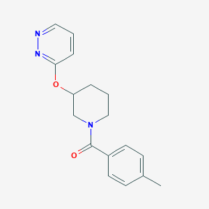 molecular formula C17H19N3O2 B2688186 (3-(Pyridazin-3-yloxy)piperidin-1-yl)(p-tolyl)methanone CAS No. 2034437-69-7