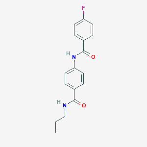 molecular formula C17H17FN2O2 B268819 4-fluoro-N-[4-(propylcarbamoyl)phenyl]benzamide 