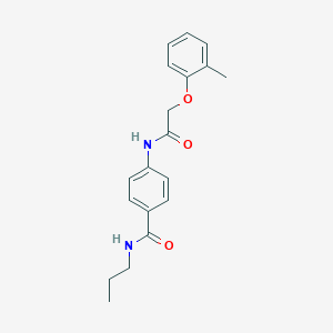molecular formula C19H22N2O3 B268820 4-{[(2-methylphenoxy)acetyl]amino}-N-propylbenzamide 