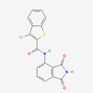 molecular formula C17H9ClN2O3S B2688208 3-chloro-N-(1,3-dioxoisoindolin-4-yl)benzo[b]thiophene-2-carboxamide CAS No. 313395-93-6
