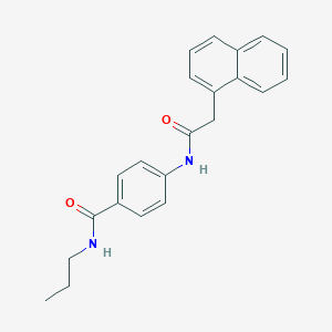 molecular formula C22H22N2O2 B268821 4-[(1-naphthylacetyl)amino]-N-propylbenzamide 