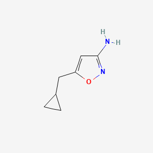 molecular formula C7H10N2O B2688211 5-(Cyclopropylmethyl)-1,2-oxazol-3-amine CAS No. 1496642-91-1