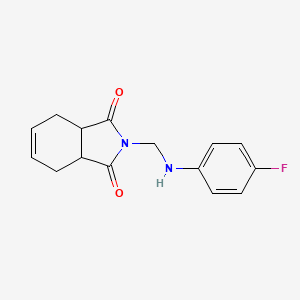 molecular formula C15H15FN2O2 B2688224 2-{[(4-氟苯基)氨基]甲基}-3a,4,7,7a-四氢-1H-异喹啉-1,3(2H)-二酮 CAS No. 312612-63-8