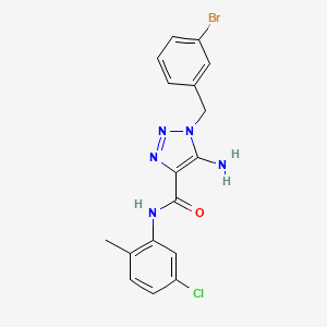 molecular formula C17H15BrClN5O B2688232 5-amino-1-(3-bromobenzyl)-N-(5-chloro-2-methylphenyl)-1H-1,2,3-triazole-4-carboxamide CAS No. 899981-59-0