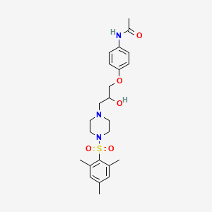 N-(4-(2-hydroxy-3-(4-(mesitylsulfonyl)piperazin-1-yl)propoxy)phenyl)acetamide