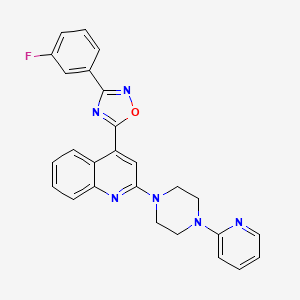 N-(4-chlorophenyl)-2-{[2-(4-fluorophenyl)-6-methylpyrimidin-4-yl]oxy}acetamide