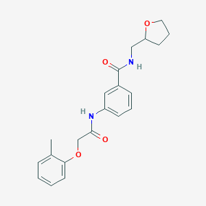 molecular formula C21H24N2O4 B268825 3-{[(2-methylphenoxy)acetyl]amino}-N-(tetrahydro-2-furanylmethyl)benzamide 