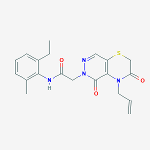 molecular formula C20H22N4O3S B2688253 N-(3-chlorophenyl)-5-ethyl-1-methyl-4-oxo-4,5-dihydro-1H-pyrrolo[3,2-c]pyridine-2-carboxamide CAS No. 1251585-33-7