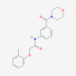 molecular formula C20H22N2O4 B268826 2-(2-methylphenoxy)-N-[3-(4-morpholinylcarbonyl)phenyl]acetamide 