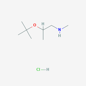 N-Methyl-2-[(2-methylpropan-2-yl)oxy]propan-1-amine;hydrochloride