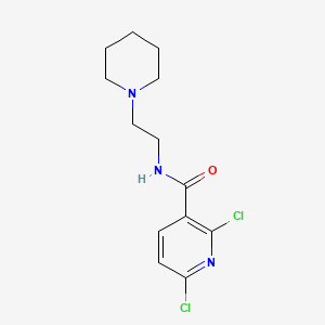 molecular formula C13H17Cl2N3O B2688264 2,6-二氯-N-(2-哌啶基乙基)烟酰胺 CAS No. 866010-71-1