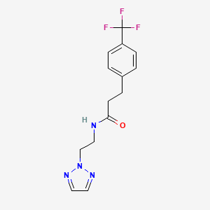 N-(2-(2H-1,2,3-triazol-2-yl)ethyl)-3-(4-(trifluoromethyl)phenyl)propanamide