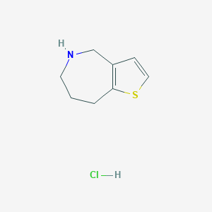 molecular formula C8H12ClNS B2688275 4H,5H,6H,7H,8H-thieno[3,2-c]azepine hydrochloride CAS No. 83621-61-8