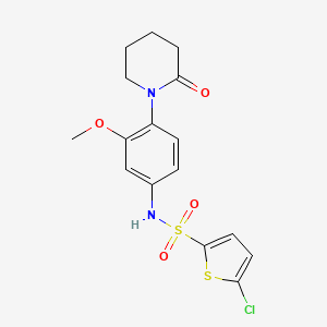 5-chloro-N-[3-methoxy-4-(2-oxopiperidin-1-yl)phenyl]thiophene-2-sulfonamide