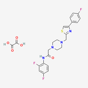 N-(2,4-difluorophenyl)-2-(4-((4-(4-fluorophenyl)thiazol-2-yl)methyl)piperazin-1-yl)acetamide oxalate