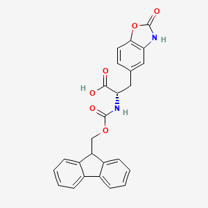 molecular formula C25H20N2O6 B2688288 (2S)-2-({[(9H-fluoren-9-yl)methoxy]carbonyl}amino)-3-(2-oxo-2,3-dihydro-1,3-benzoxazol-5-yl)propanoic acid CAS No. 591254-47-6
