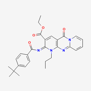 (Z)-ethyl 2-((4-(tert-butyl)benzoyl)imino)-5-oxo-1-propyl-2,5-dihydro-1H-dipyrido[1,2-a:2',3'-d]pyrimidine-3-carboxylate
