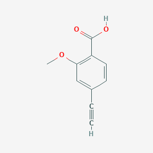 molecular formula C10H8O3 B2688294 4-Ethynyl-2-methoxybenzoic acid CAS No. 2490403-84-2