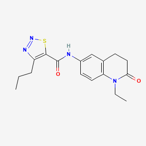 molecular formula C17H20N4O2S B2688296 N-(1-ethyl-2-oxo-1,2,3,4-tetrahydroquinolin-6-yl)-4-propyl-1,2,3-thiadiazole-5-carboxamide CAS No. 1207003-91-5