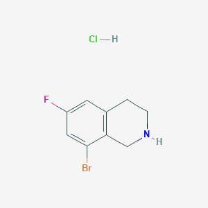 molecular formula C9H10BrClFN B2688297 8-溴-6-氟-1,2,3,4-四氢异喹啉 盐酸盐 CAS No. 2094312-52-2