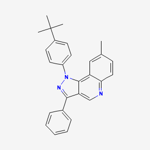 molecular formula C27H25N3 B2688301 1-(4-叔丁基苯基)-8-甲基-3-苯基-1H-吡唑并[4,3-c]喹啉 CAS No. 901043-69-4