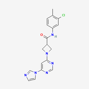 1-(6-(1H-imidazol-1-yl)pyrimidin-4-yl)-N-(3-chloro-4-methylphenyl)azetidine-3-carboxamide
