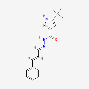 (E)-3-(tert-butyl)-N'-((E)-3-phenylallylidene)-1H-pyrazole-5-carbohydrazide