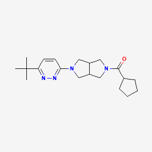 [2-(6-Tert-butylpyridazin-3-yl)-1,3,3a,4,6,6a-hexahydropyrrolo[3,4-c]pyrrol-5-yl]-cyclopentylmethanone