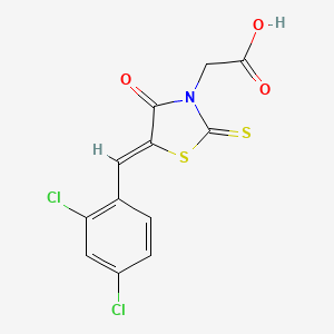 [(5Z)-5-(2,4-dichlorobenzylidene)-4-oxo-2-thioxo-1,3-thiazolidin-3-yl]acetic acid