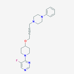 5-Fluoro-4-(4-{[4-(4-phenylpiperazin-1-yl)but-2-yn-1-yl]oxy}piperidin-1-yl)pyrimidine