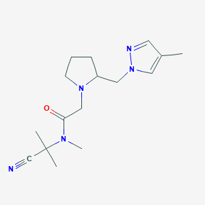 N-(1-cyano-1-methylethyl)-N-methyl-2-{2-[(4-methyl-1H-pyrazol-1-yl)methyl]pyrrolidin-1-yl}acetamide