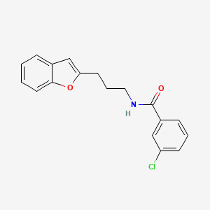 N-[3-(1-benzofuran-2-yl)propyl]-3-chlorobenzamide