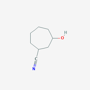 molecular formula C8H13NO B2688336 3-Hydroxycycloheptane-1-carbonitrile CAS No. 1492520-57-6