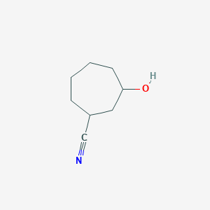 molecular formula C8H13NO B2688336 3-羟基环庚烷-1-羧腈 CAS No. 1492520-57-6