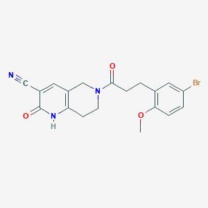 6-(3-(5-Bromo-2-methoxyphenyl)propanoyl)-2-oxo-1,2,5,6,7,8-hexahydro-1,6-naphthyridine-3-carbonitrile