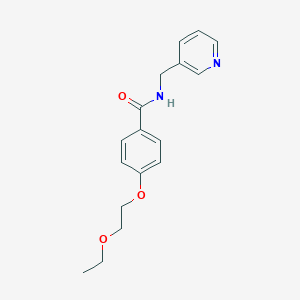molecular formula C17H20N2O3 B268835 4-(2-ethoxyethoxy)-N-(pyridin-3-ylmethyl)benzamide 