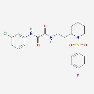 N1-(3-chlorophenyl)-N2-(2-(1-((4-fluorophenyl)sulfonyl)piperidin-2-yl)ethyl)oxalamide