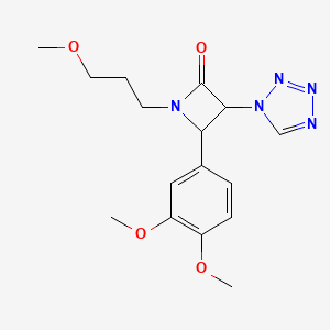 4-(3,4-dimethoxyphenyl)-1-(3-methoxypropyl)-3-(1H-1,2,3,4-tetrazol-1-yl)azetidin-2-one