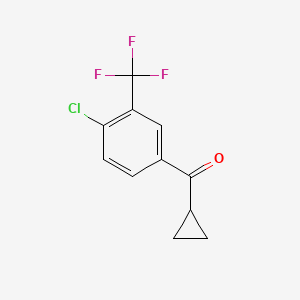 (4-Chloro-3-(trifluoromethyl)phenyl)(cyclopropyl)methanone