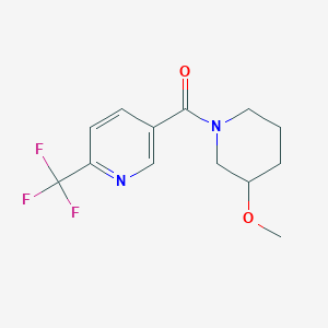 molecular formula C13H15F3N2O2 B2688368 (3-Methoxypiperidin-1-yl)-[6-(trifluoromethyl)pyridin-3-yl]methanone CAS No. 2380168-17-0