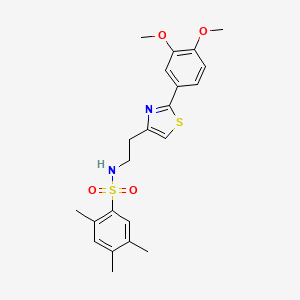 N-(2-(2-(3,4-dimethoxyphenyl)thiazol-4-yl)ethyl)-2,4,5-trimethylbenzenesulfonamide