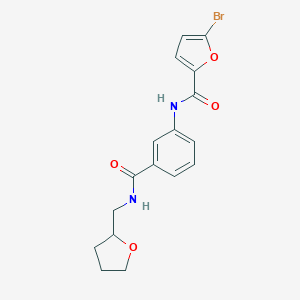 molecular formula C17H17BrN2O4 B268837 5-bromo-N-(3-{[(tetrahydro-2-furanylmethyl)amino]carbonyl}phenyl)-2-furamide 