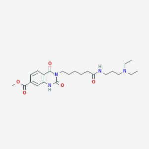 Methyl 3-(6-((3-(diethylamino)propyl)amino)-6-oxohexyl)-2,4-dioxo-1,2,3,4-tetrahydroquinazoline-7-carboxylate