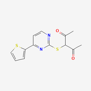 3-{[4-(2-Thienyl)-2-pyrimidinyl]sulfanyl}-2,4-pentanedione