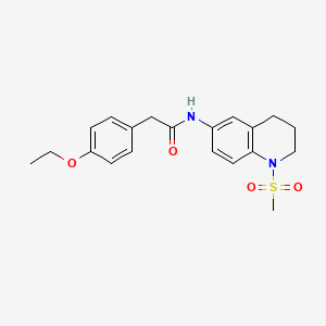 molecular formula C20H24N2O4S B2688389 2-(4-ethoxyphenyl)-N-(1-methylsulfonyl-3,4-dihydro-2H-quinolin-6-yl)acetamide CAS No. 899751-84-9