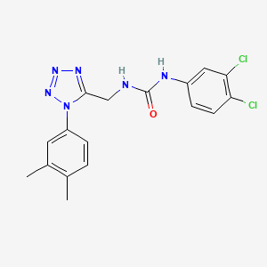 molecular formula C17H16Cl2N6O B2688394 1-(3,4-dichlorophenyl)-3-((1-(3,4-dimethylphenyl)-1H-tetrazol-5-yl)methyl)urea CAS No. 941922-60-7